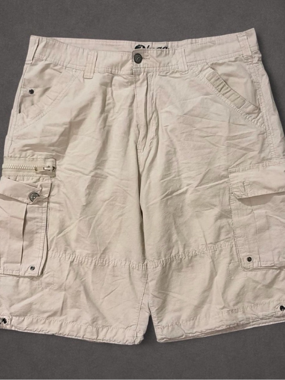 Vintage Plugg Baggy Cargo Shorts Khaki Tan Size 38